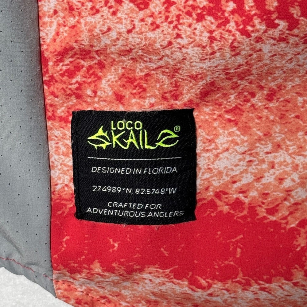 Loco Skailz Mens Performance Fishing Shirt Size XL Outdoor Angler - Picture 4 of 6